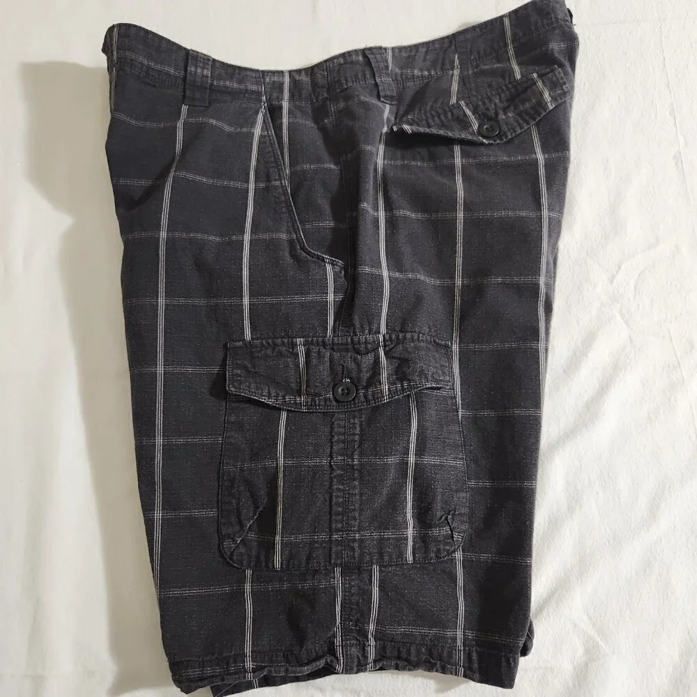North Face Rainier Surplus Shorts Men's 36 Black Cotton Twill Cargo Slash Pocket